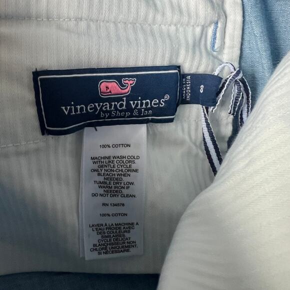New Vineyard Vines Chambray Elastic Waist Summer Shorts - 8 - Picture 3 of 3